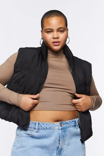 Plus Size Quilted Puffer Vest | Forever 21 | Forever 21 (US)