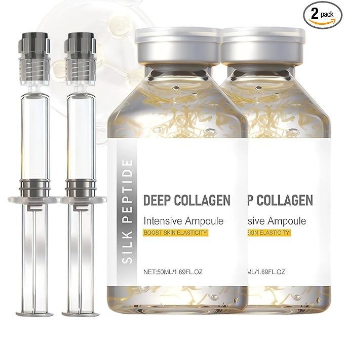 2PCS Silk Peptide Intensive Lifting Ampoule - Deep Collagen Silk Peptide Intensive Lifting Serum ... | Amazon (US)