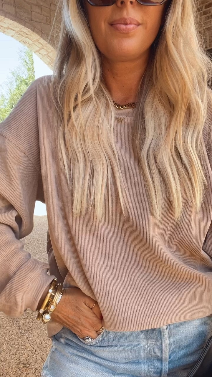 Sized up to large in the Fre people looks for less sweater. 
Lip kinder dusty rose
Lipstick Kim me & cream cup
Makeup 

Comment SHOP below to receive a DM with the link to shop this post on my LTK ⬇ https://liketk.it/4T5dj #ltkvideo #ltksalealert

#LTKSaleAlert #LTKVideo