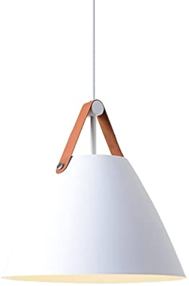 CraftThink Pendant Lighting LED Chandelier Light, 14" 1 Head Nordic Leather Strap Ceiling Pendant... | Amazon (US)