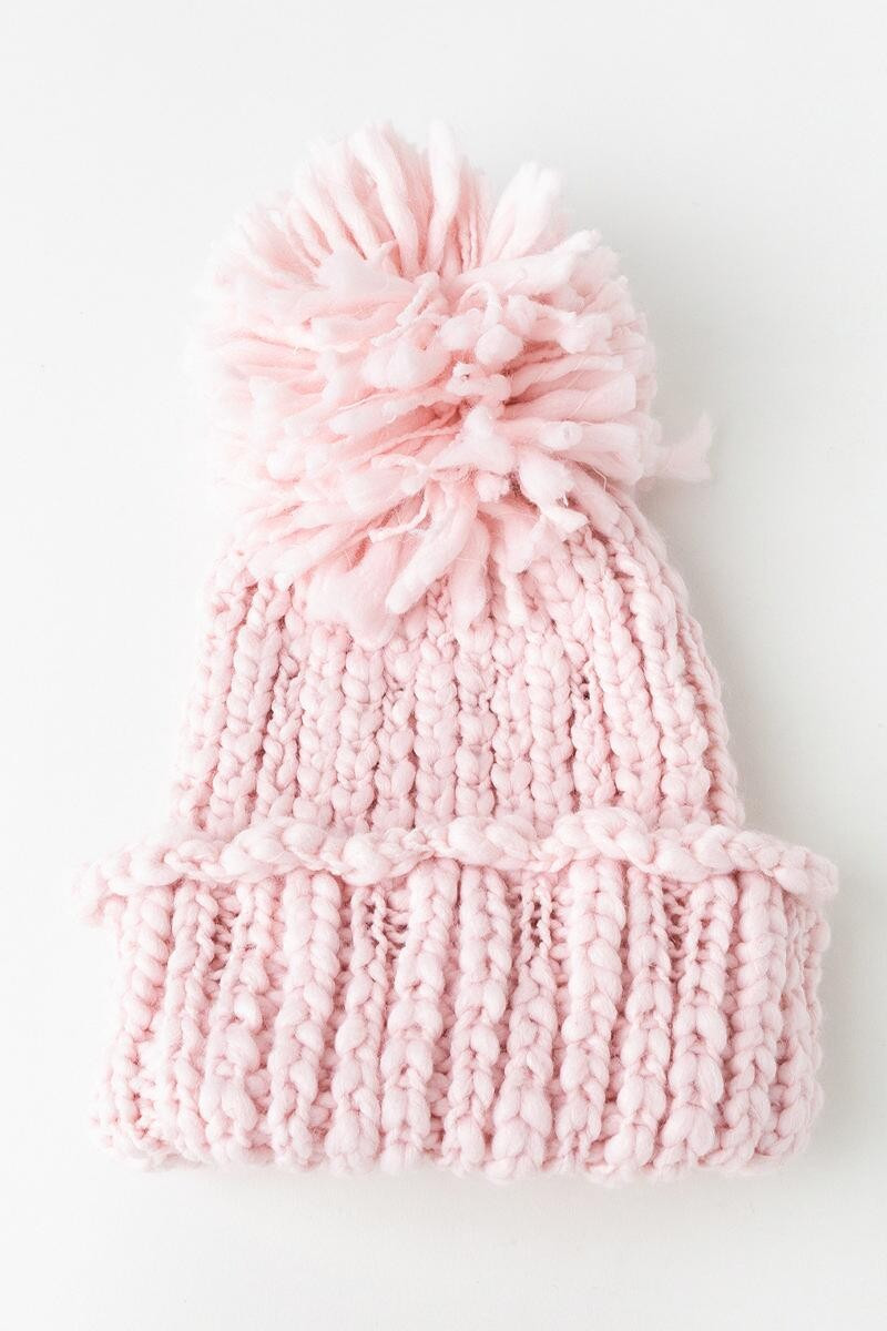 Mary Cable Knit Pom Pom Beanie | Francesca’s Collections
