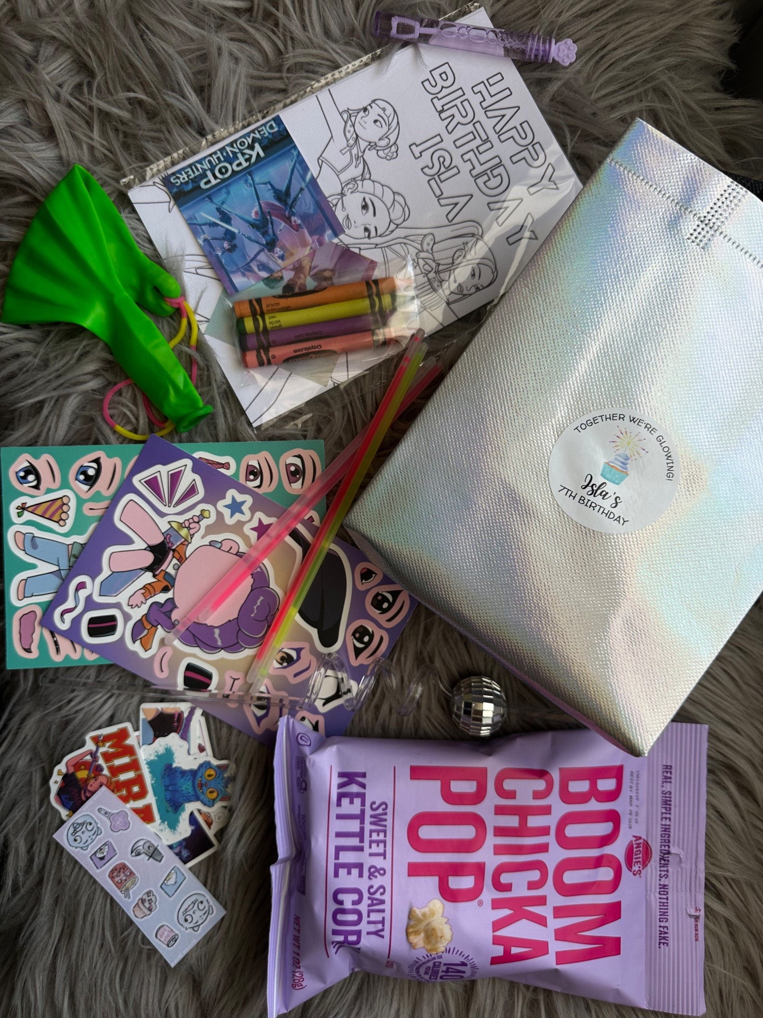 KPOP Demon Hunters themed birthday goodie bags for Isla’s Birthday! 🎂

Went for items that were fun, functional & fit the “pop” or “glow” vibe & equally enjoyable for both boys & girls! ✨ 

Tried my best to avoid food items.. but wanted to fill the bag a little more. So that’s totally optional & you can easily omit that if it’s not allowed! 

Adding in some tattoos that I got that didn’t make it in time for our bags.. but would’ve been a fun part of the theme addition too! 🥰

#kpopdemonhunters #goodiebags

#LTKU #LTKParties #LTKFamily