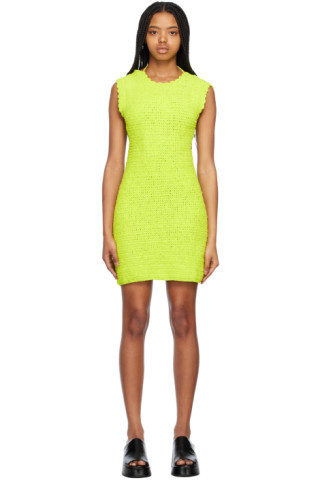 Green Open Back Minidress | SSENSE