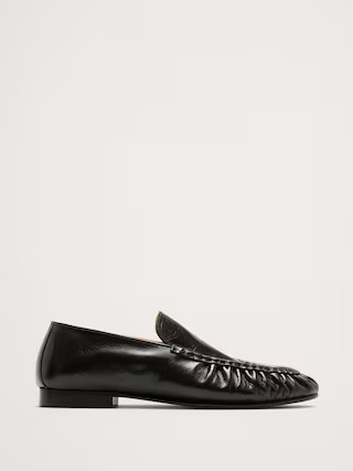 Leather Moc-Toe Loafer | Banana Republic (US)