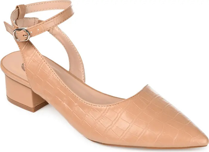 Keefa Croc Embossed Pointed Toe Pump (Women) | Nordstrom Rack