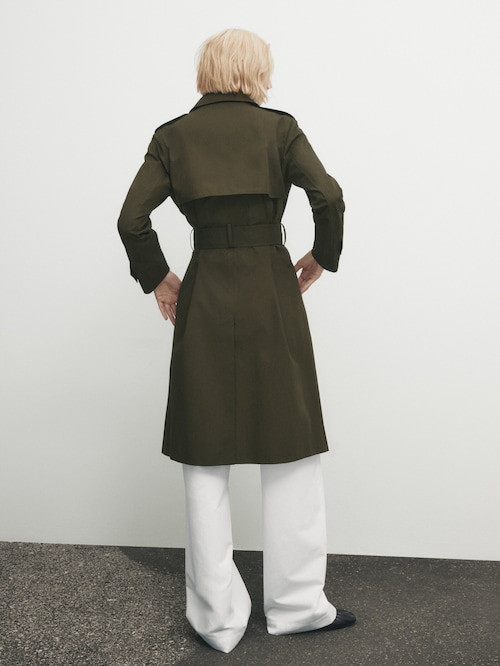 Trench coat with belt | Massimo Dutti US