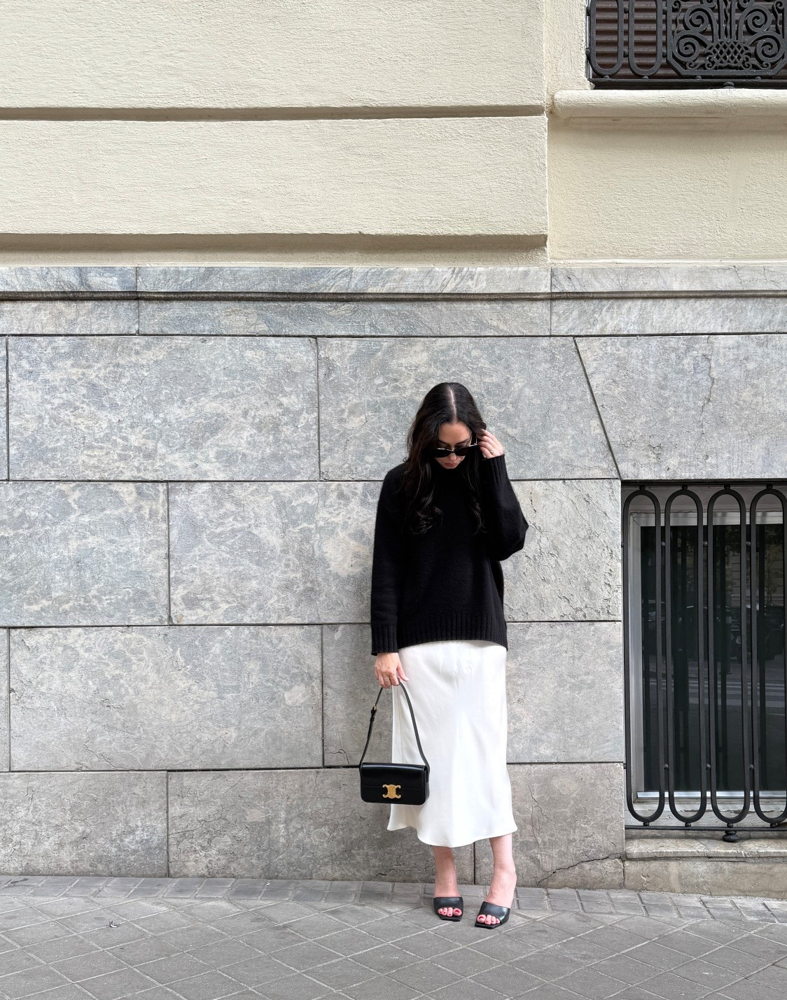 Sweater: Massimo Dutti
Skirt: Zara
Mules: Dune London
Bag: Celine
Sunglasses: Celine 

#LTKtravel #LTKmodest
