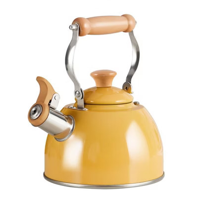 Itopfox Tea Kettle with Cool Touch Ergonomic Handle, Stainless Steel Stovetop Teapot Whistling Kettle for Tea Coffee, Hot Beverages, 1.6 Quart Yellow | Target