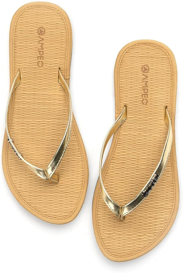 Ampeo Women's Flip Flops Comfortable Lightweight Summer Beach Quick-Dry Thong Flat Sandals | Amazon (US)
