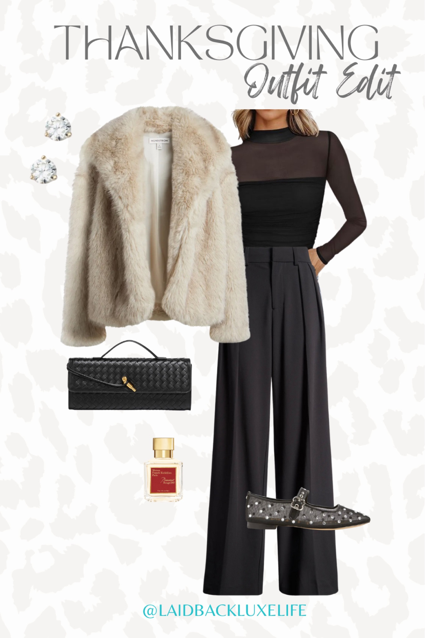 Thanksgiving outfit, dressy Thanksgiving outfit, holiday outfit, fall outfits, mesh top, wide leg pants, palazzo pants, faux fur coat, designer inspired handbag, clutch, Mary Jane ballet flats, stud earrings, #LaidbackLuxeLife

Hey Beautiful! Feel free to comment on this post if you have any questions! 🫶🏽

Follow me for more fashion finds, beauty faves, and lifestyle, home decor, sales and more! So glad you’re here!! XO, Karma

#LTKHoliday #LTKFindsUnder50 #LTKFindsUnder100