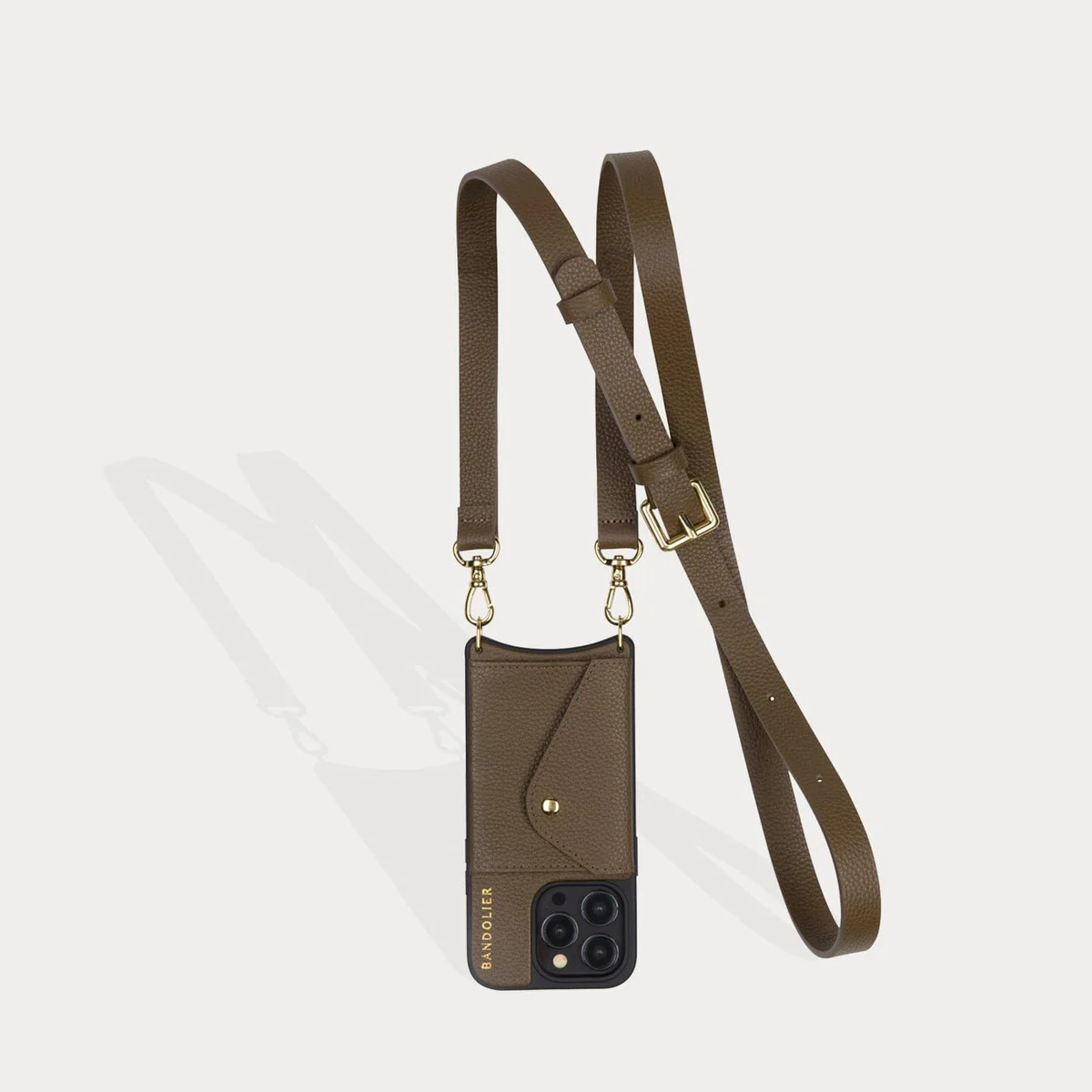 Hailey Side Slot Bandolier - Forest Brown/Gold | Bandolier