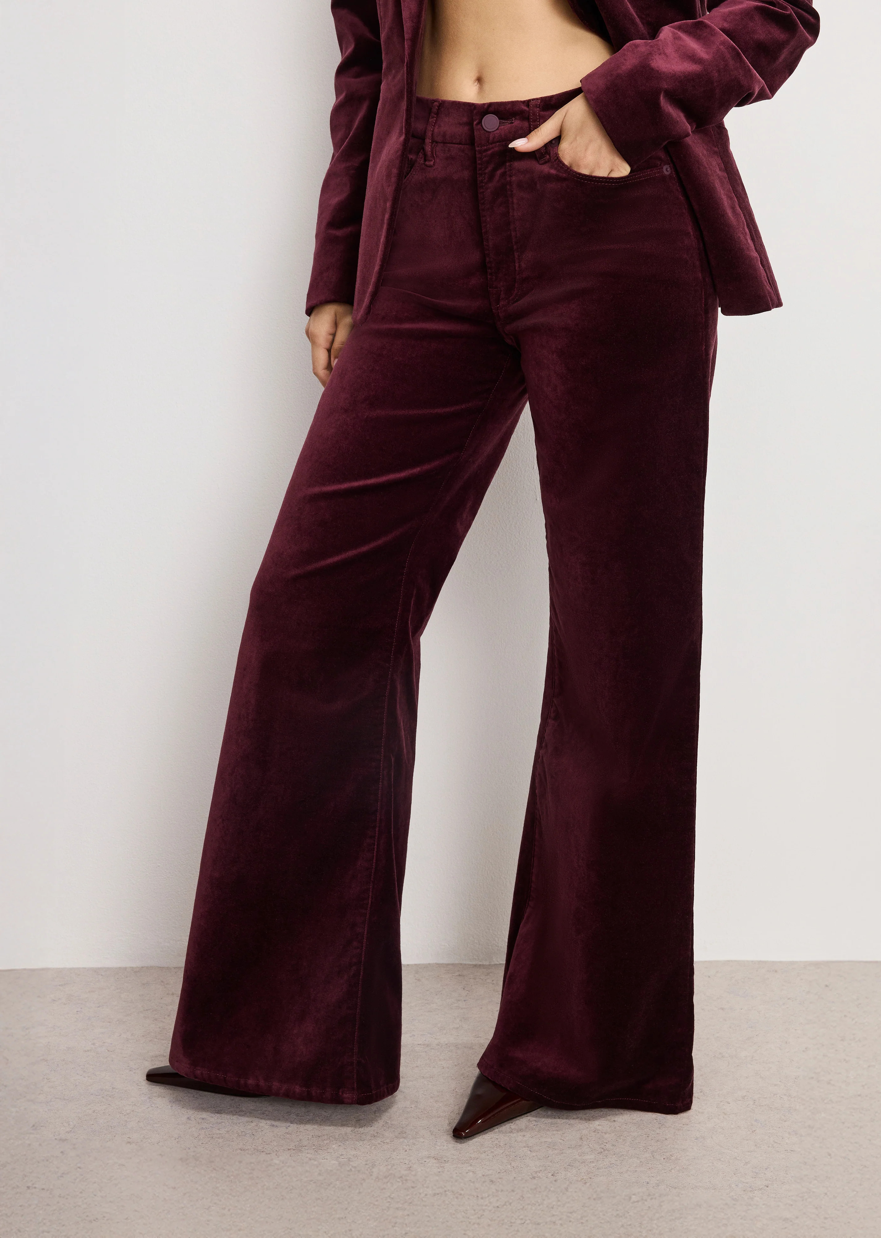 VELVET GOOD WAIST PALAZZO  PANTS | FIG007 - GOOD AMERICAN | Good American