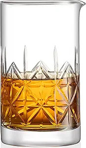 Mixology & Craft Crystal Cocktail Mixing Glass - 24oz Martini Stirring Glass with Thick Weighted ... | Amazon (US)