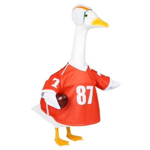 Football Goose Outfit Cement Porch Football Goose Clothes for 23" Geese Statue Outdoor Patio Yard Art Decoration | Amazon (US)