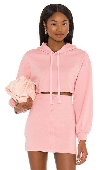 Laurell Crop Hoodie in Mauve | Revolve Clothing (Global)