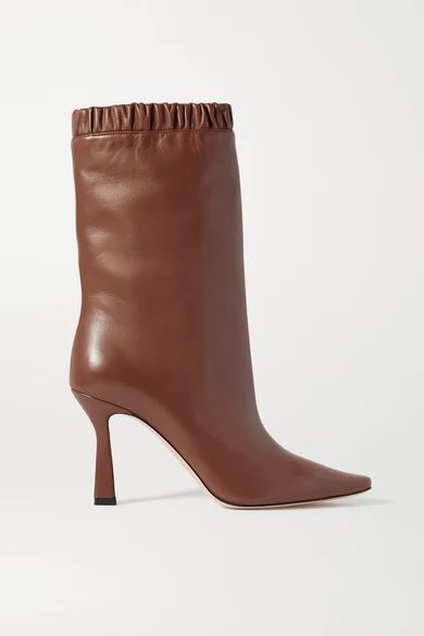 Wandler - Lina Leather Ankle Boots - Brown | NET-A-PORTER (US)