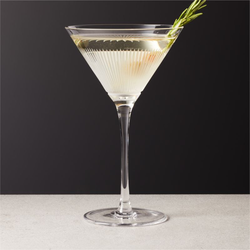 Kira Hand Etched Martini Glass + Reviews | CB2 | CB2