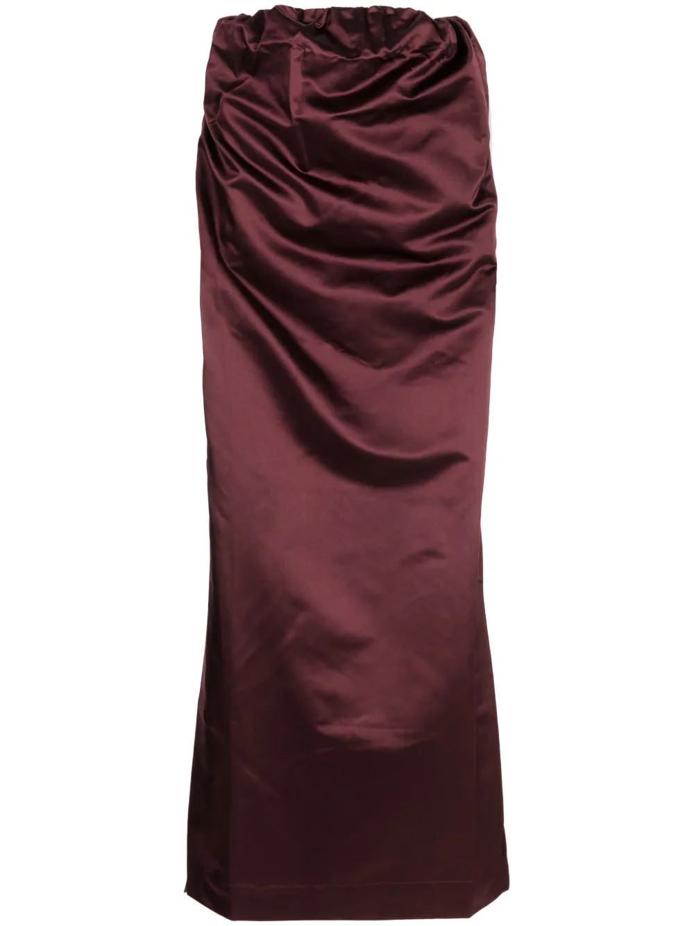 SA SU PHI satin-finish Silk Skirt  - Farfetch | Farfetch Global