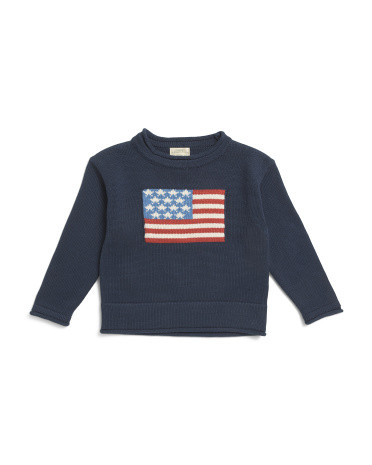 Kids American Flag Crew Neck Sweater | TJ Maxx