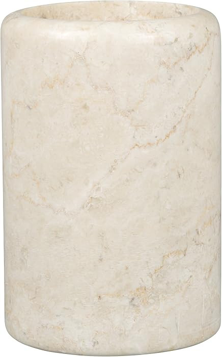 Creative Home Natural Champagne Marble Tumbler Solid Stone Toothbrush Holder Cup Bathroom Vanity ... | Amazon (US)