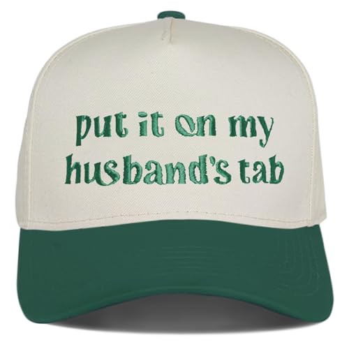 Put It On My Husband's Tab Funny Trucker Hats Women Vintage Adjustable Baseball Cap Embroidery Fashion Trucker Hat | Amazon (US)