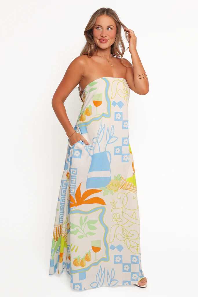 Kaelani Strapless Maxi Dress - Multi Print | Petal & Pup (US)