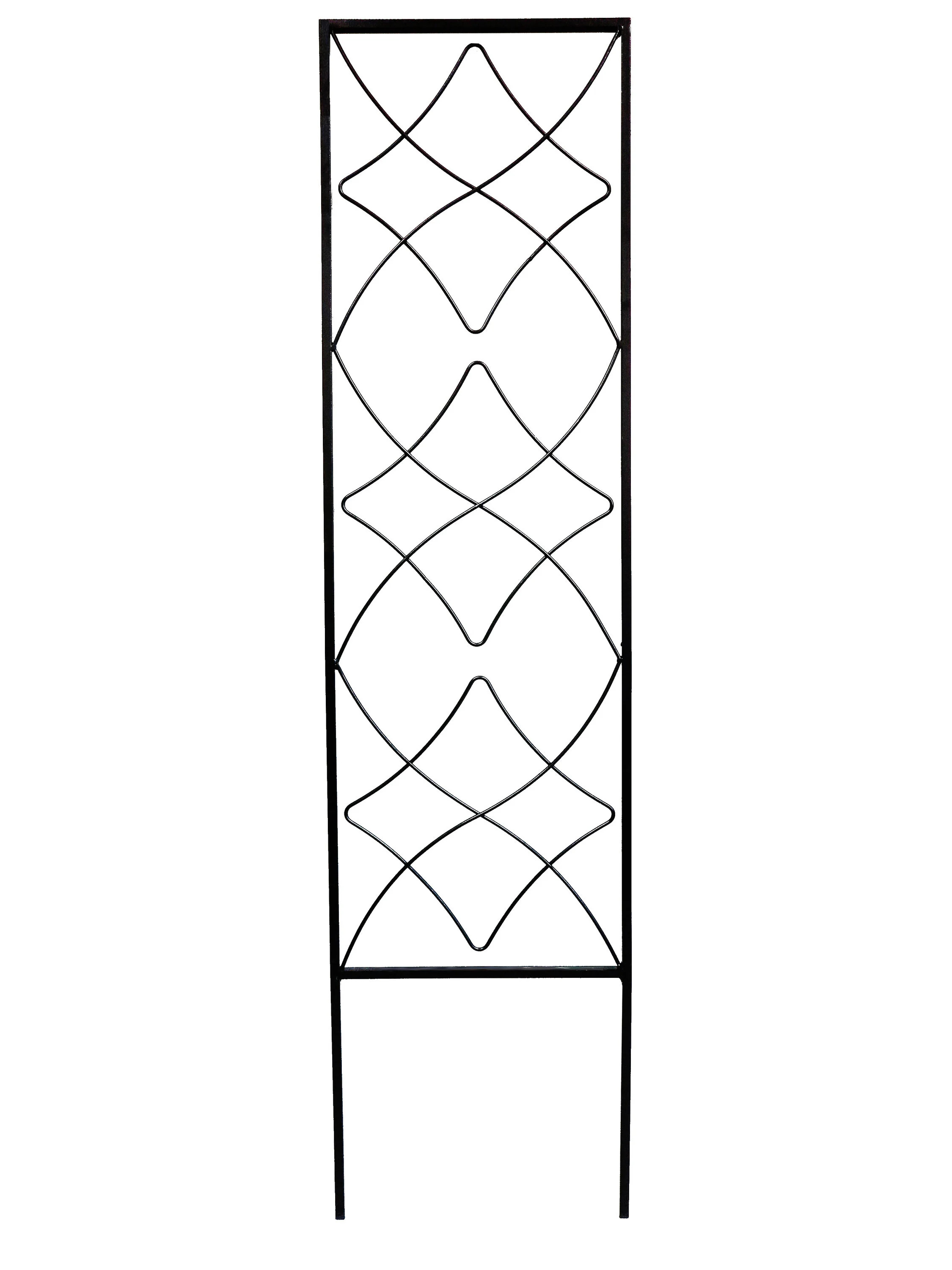 Style Selections 12-in W x 48-in H Black Swirl Garden Trellis | Lowe's