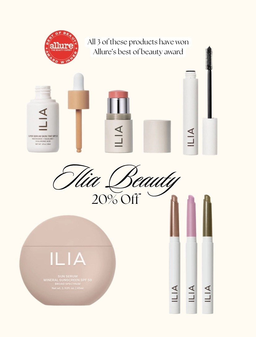 I love a great sale - Ilia is 20% off! 

Beauty skincare

#LTKBeauty #LTKOver40 #LTKSaleAlert