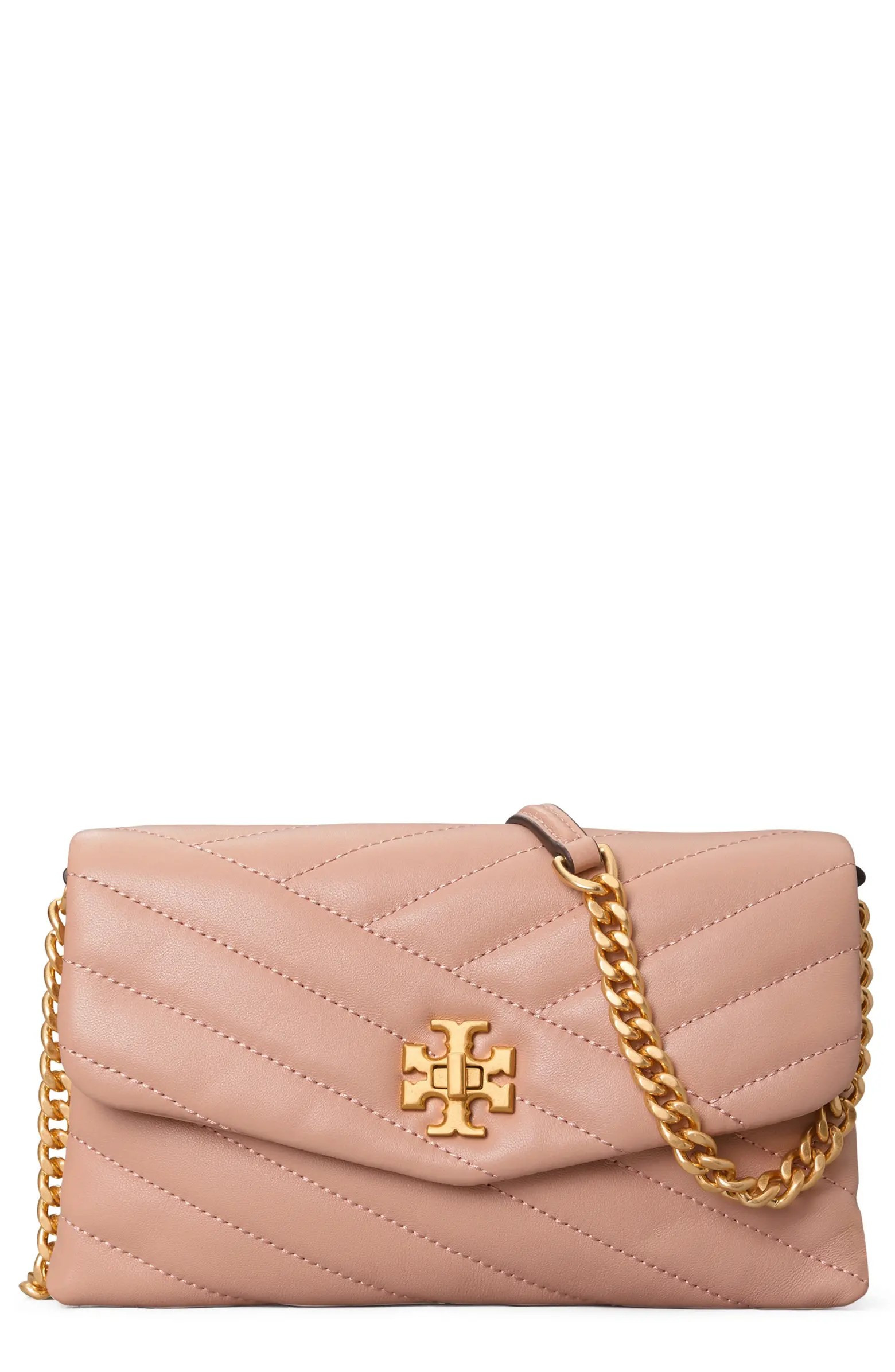 Kira Chevron Quilted Leather Wallet on a Chain | Nordstrom