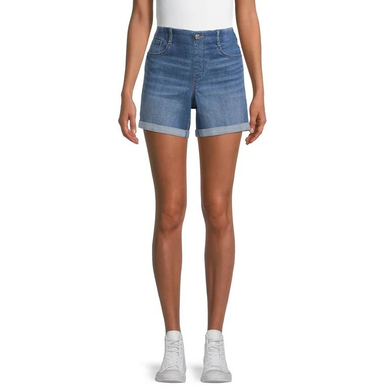 Time and Tru Women's Pull-On Denim Shorts | Walmart (US)