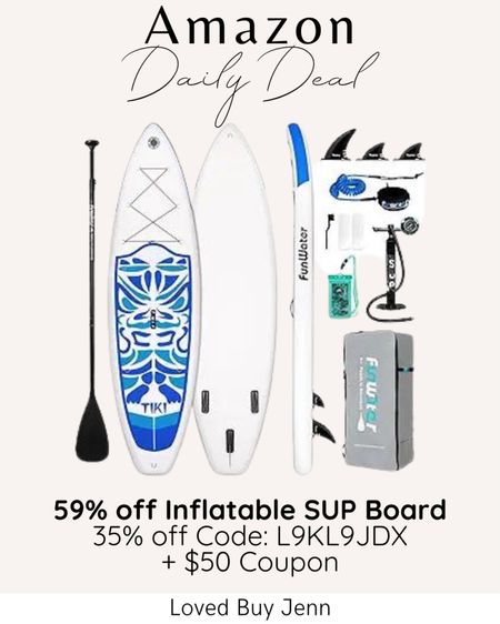 Amazing reviews on this SUP!

59% off FUNWATER Inflatable Stand Up Paddle Board
35% off Code: L9KL9JDX + $50 Coupon
86.47(Reg.209.95)

#LTKFitness #LTKSaleAlert #LTKFindsUnder100