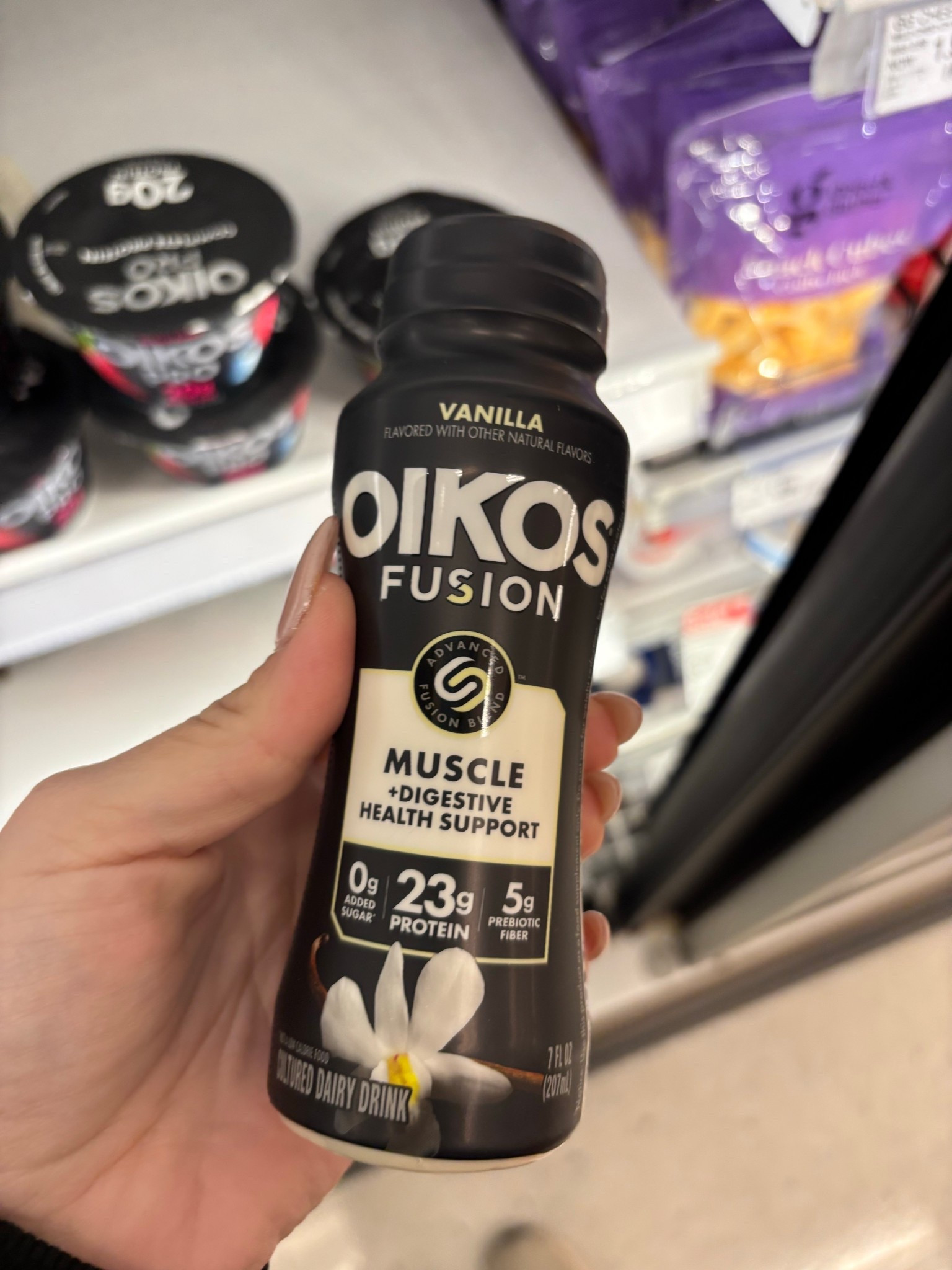 #ad #targetpartner It is so important to focus on building and retaining muscle mass while on a weight loss journey or GLP-1. Oikos Fusion drinks are perfect for me! They have 23g of complete protein, plus 5g of prebiotic fiber. I can’t recommend them enough. @Target @Oikos #oikosstrong #oikostarget #targetfinds #target *contains whey, leucin, and Vitamin D which, together with exercise and a balanced diet, help maintain muscles. 

 