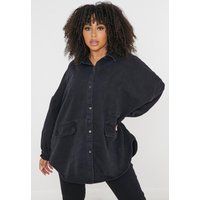 Plus Size Black Oversized Denim Shirt | Missguided (US & CA)