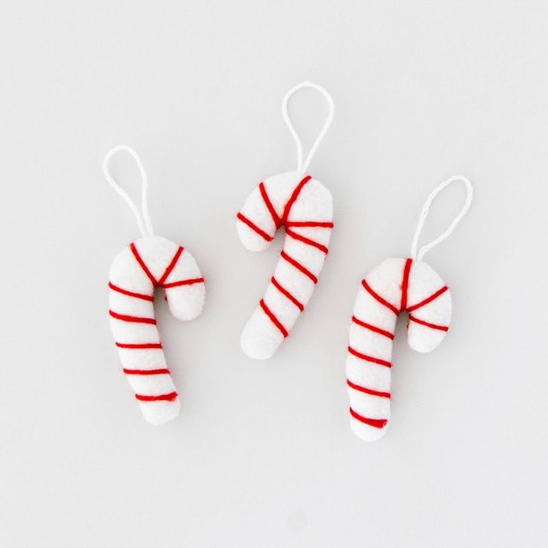 3ct Felt Candycane Gift Toppers - Sugar Paper™ + Target | Target