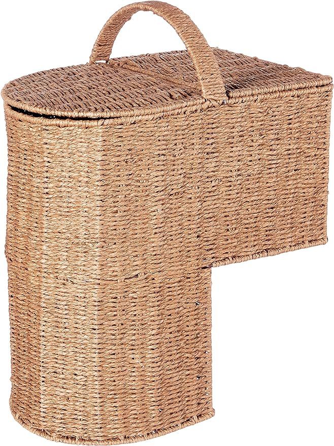 Trademark Innovations 15.25" Storage Stair Basket With Handle | Amazon (US)