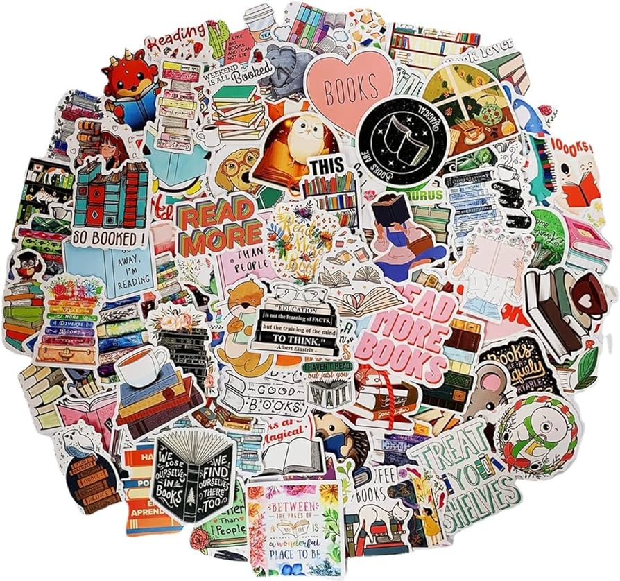 WOSHIDEFA 100PCS Reading Stickers,Waterproof Motivational Stickers for Journalings Planner,Trendy... | Amazon (UK)