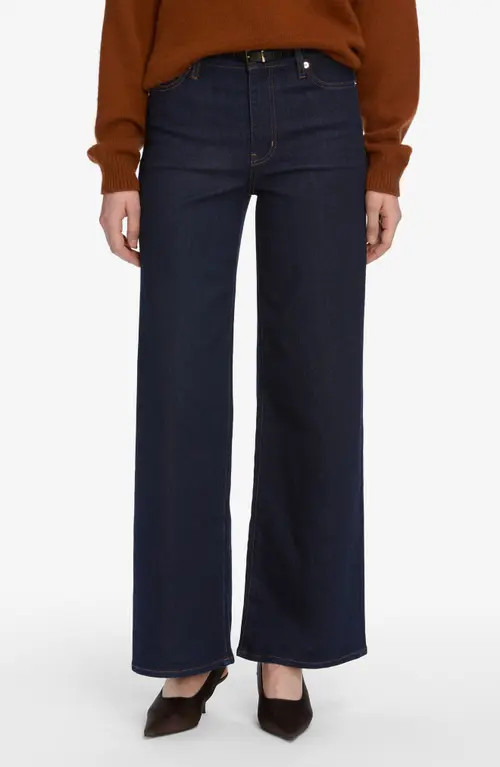 FRAME Le Slim Palazzo High Waist Wide Leg Jeans in Rinse at Nordstrom, Size 31 | Nordstrom