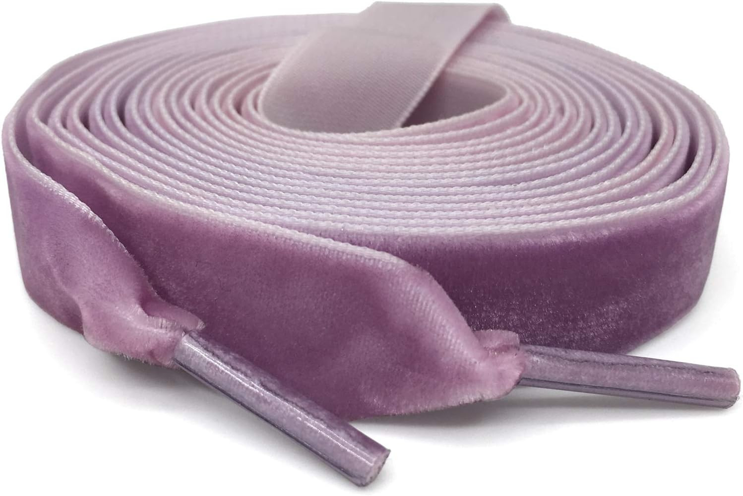 Flat Wide Velvet Shoelaces: 2 Pairs 1.6CM Single Side Velvet Laces for Women | Amazon (US)