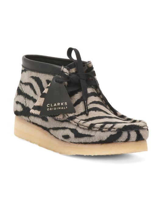 Leather Zebra Wallabee Comfort Boots | TJ Maxx