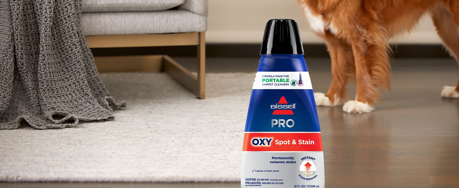 Bissell Professional Spot and Stain + Oxy Portable Machine Formula, 32 oz, 1-Pack, 32 Fl Oz | Amazon (US)