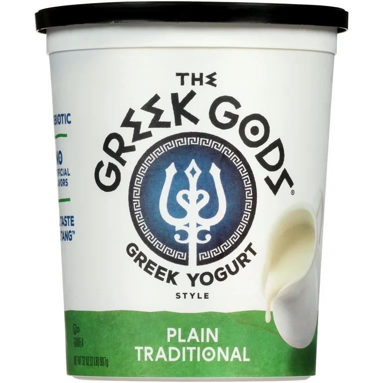 The Greek Gods Probiotic Plain Traditional Greek Yogurt, 32 oz - Walmart.com | Walmart (US)