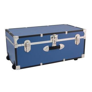 Seward Explorer 30 in. Trunk with Wheels & Lock, Misty Blue | The Home Depot