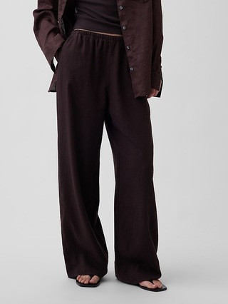 Linen-Blend Easy Wide-Leg Pants | Gap (US)