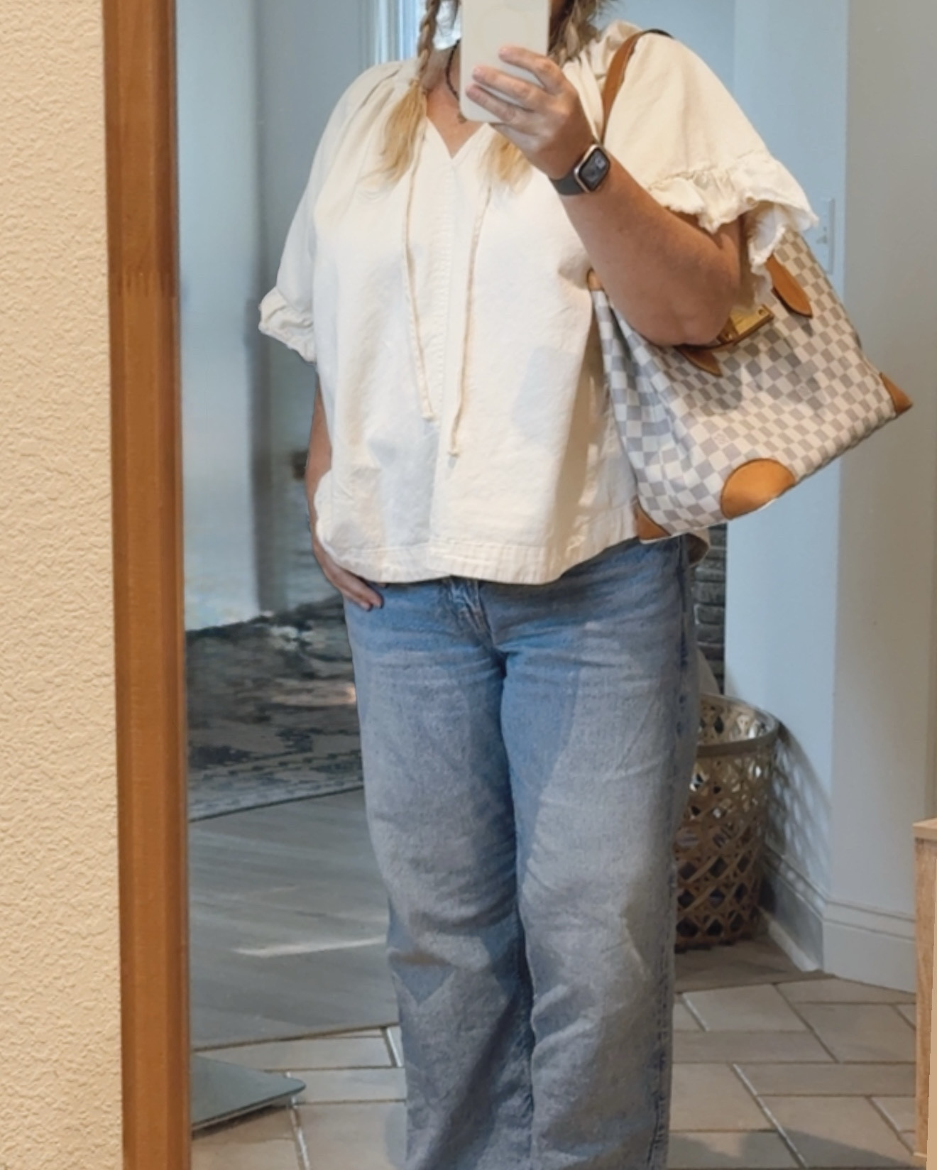 Easy Over 50 Everyday Outfit with my fave jeans and pre loved Louis bag!! I listed a couple pre loved ones available! 

#LTKOver40 #LTKootd #LTKMidsize