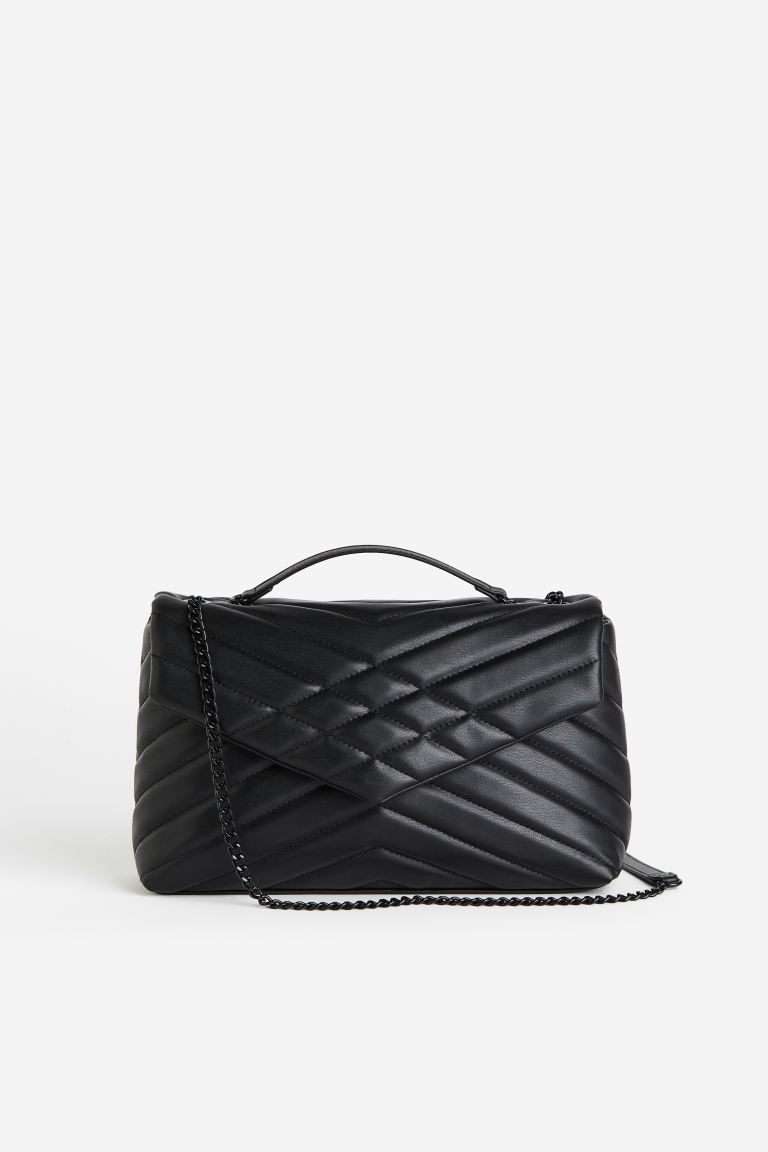 Quilted shoulder bag - Black - Ladies | H&M GB | H&M (UK, MY, IN, SG, PH, TW, HK)
