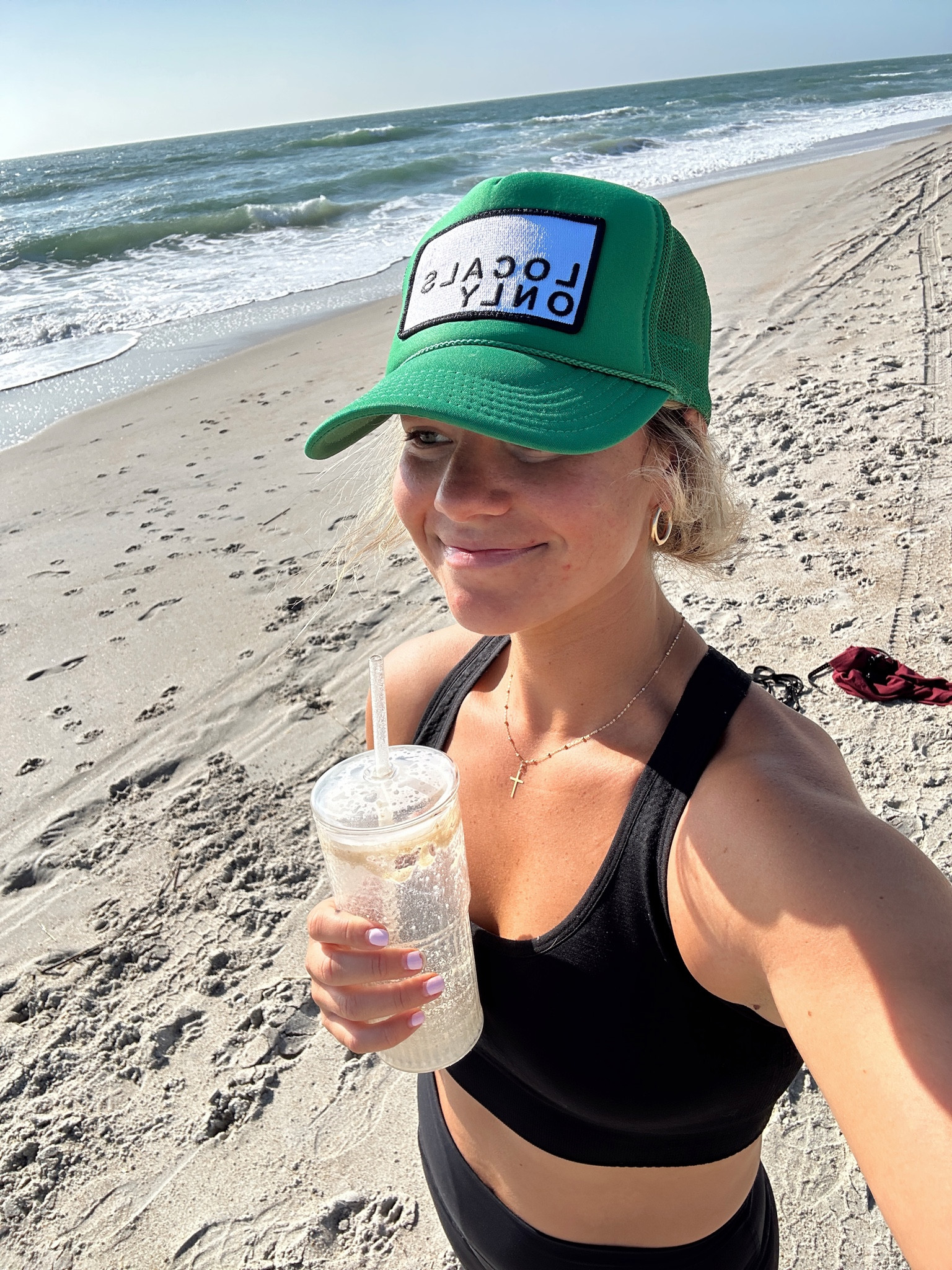 Beach outfit!! Workout outfit! Green hat! Glass cup!! Gift ideas!! Cross necklace! 

#LTKfitness #LTKGiftGuide #LTKSeasonal