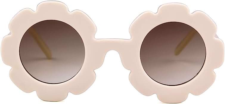 Sunglasses for Kids Round Flower Cute Glasses UV 400 Protection Children Girl Boy Gifts | Amazon (US)