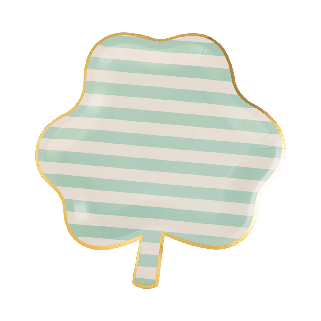 Shaped Striped Shamrock Paper Plate | My Mind's Eye