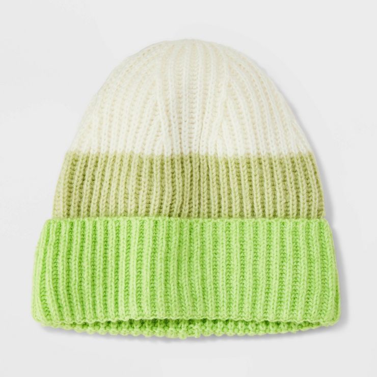 Adult Colorblock Beanie - A New Day™ Green | Target