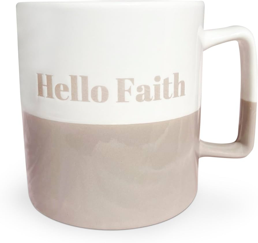 22 oz Oversized Coffee Mug With Hello Faith Hello Coffee - Extra Large Coffee Mug Perfect for Gif... | Amazon (US)